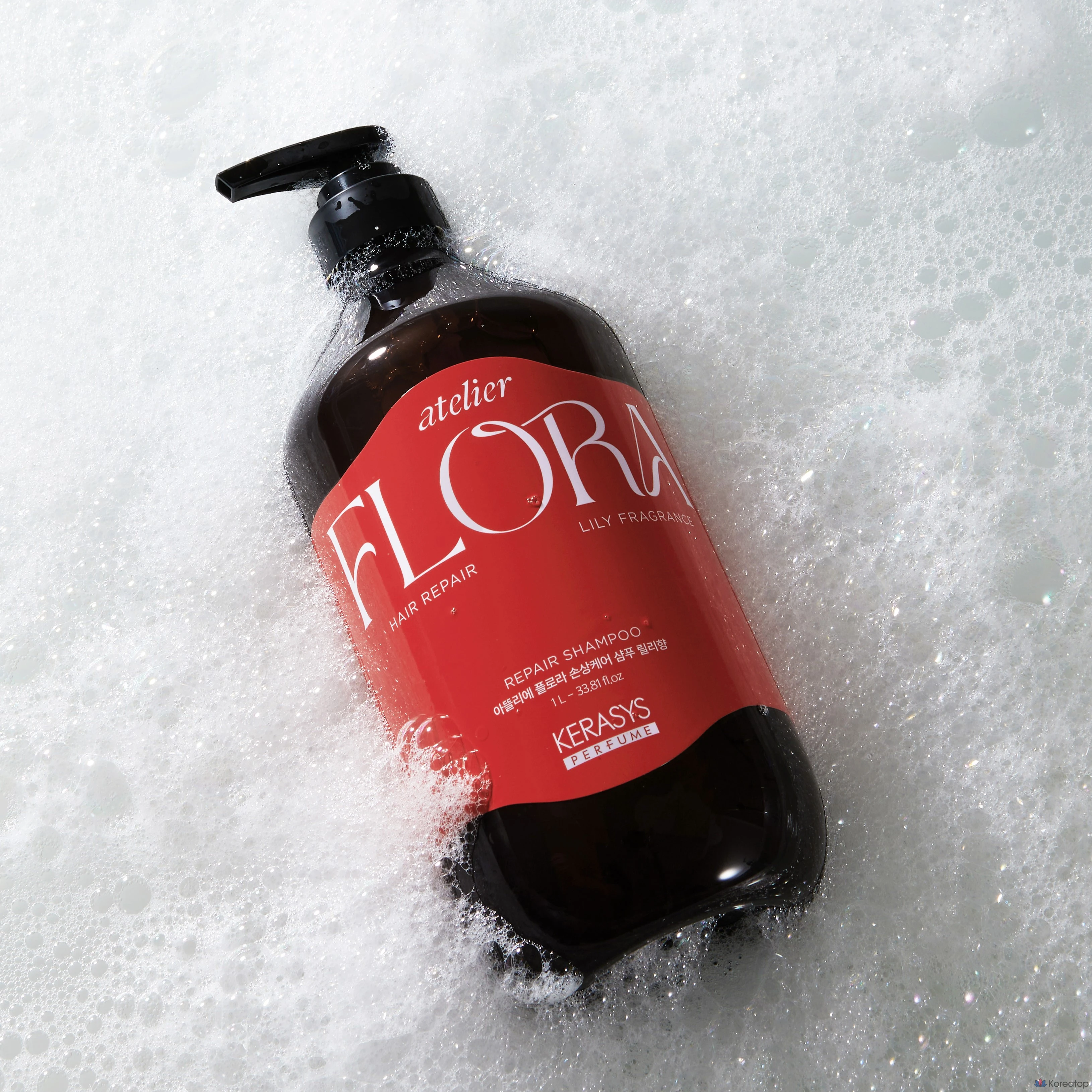 Шампунь KeraSys Perfume Atelier Flora для поврежденных волос, аромат лилии, 1 л, 1 шт.