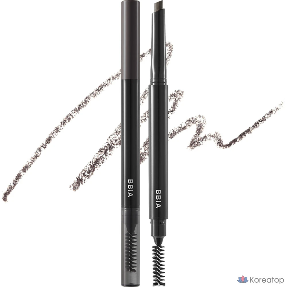 Карандаш для бровей BBIA Last Auto Eyebrow Pencil, оттенок 01 Charcoal, 0.25 г, 1 шт.