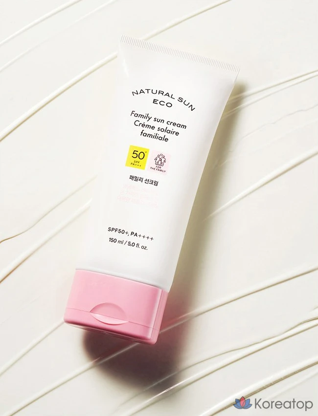 Солнцезащитный крем The Face Shop Natural Sun Eco Family Sun Cream SPF50+ PA+++, 150 мл, 1 шт.