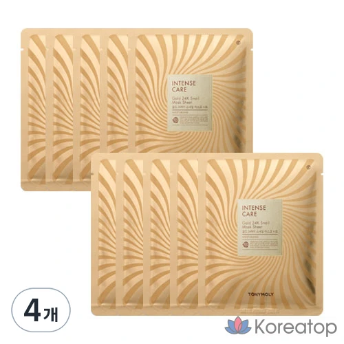 Тканевая маска для лица Tony Moly Intense Care Gold 24K Snail Mask Sheet, 10 шт.