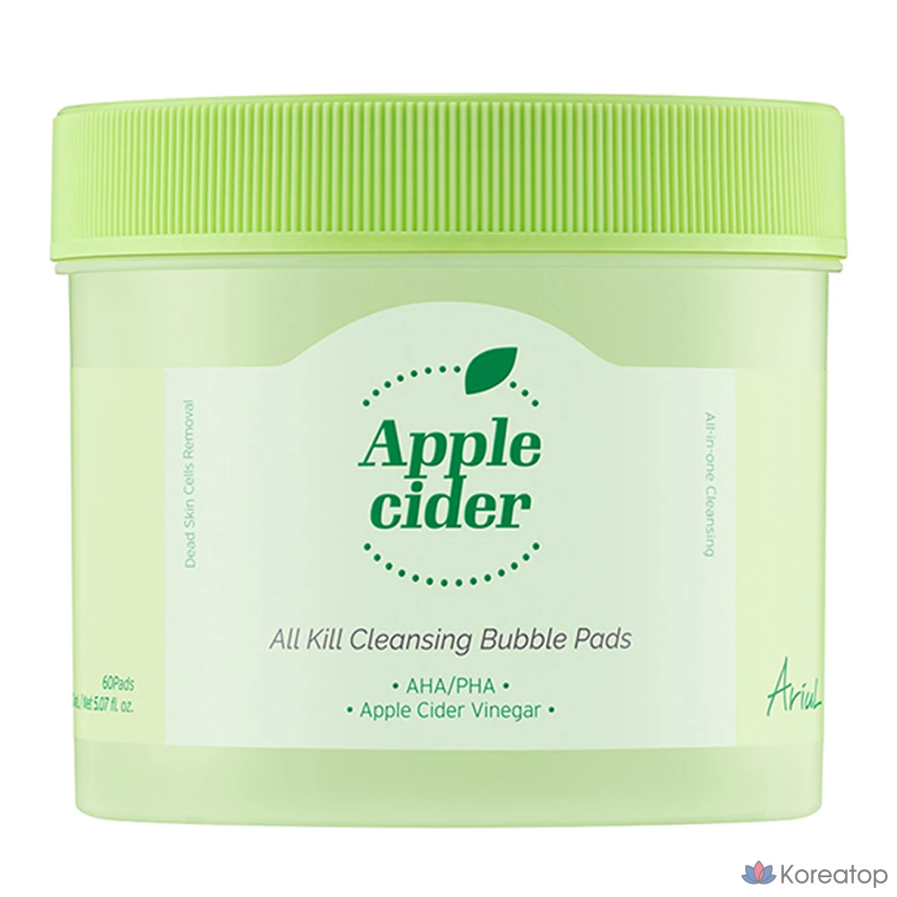 Пэды для умывания Ariul Apple Cider All Kill Cleansing Bubble Pad, 60 шт.