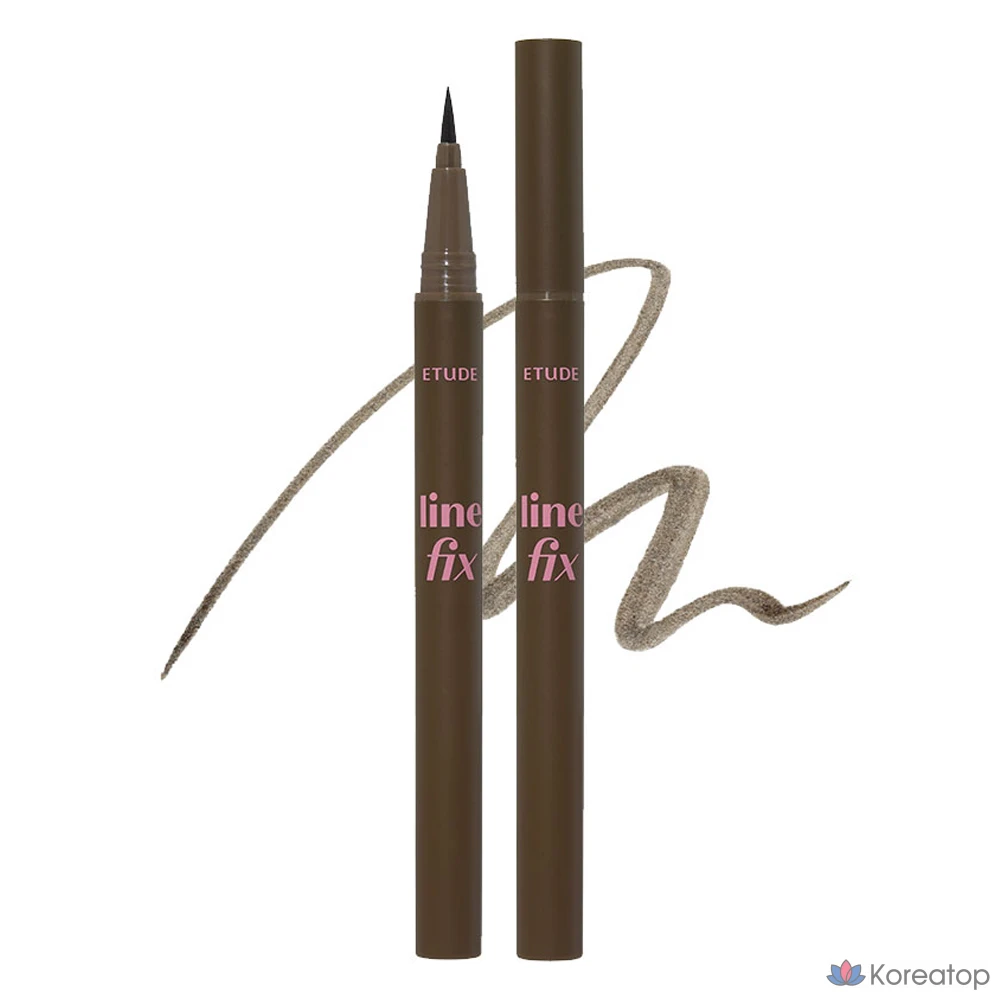 Лайнер для глаз Etude House Line Fix Brush Liner, оттенок 02 Brown, 0.5 г, 1 шт.