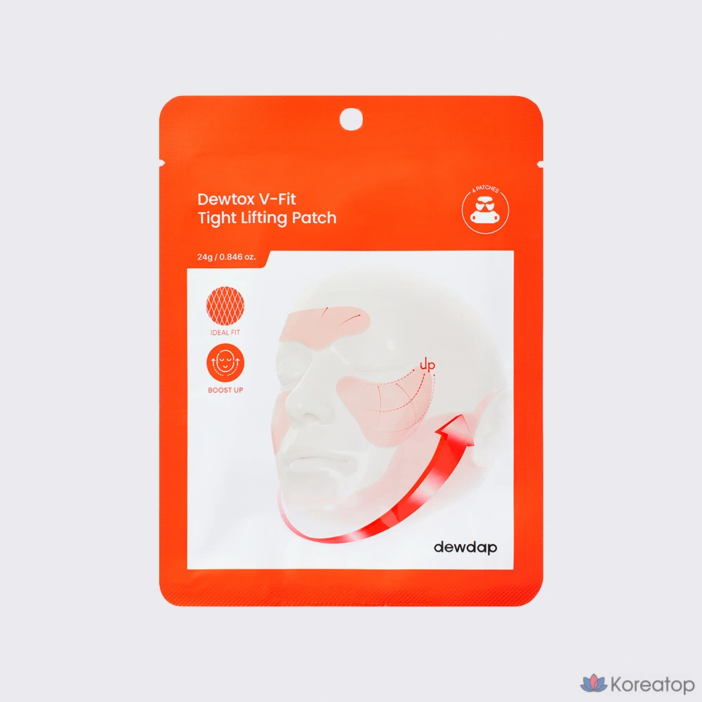 Тканевая маска для лица dewdap Face Lifting Patch V-Fit Tight, 5 шт., 2 шт., фото 5