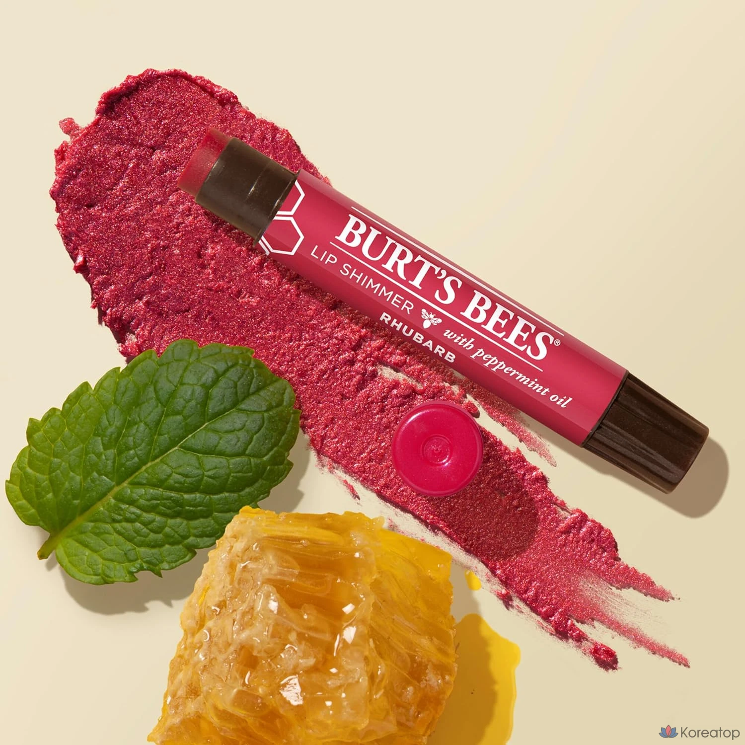 Бальзам для губ Burt's Bees Natural Lip Shimmer, оттенок Rhubarb, 1 шт.