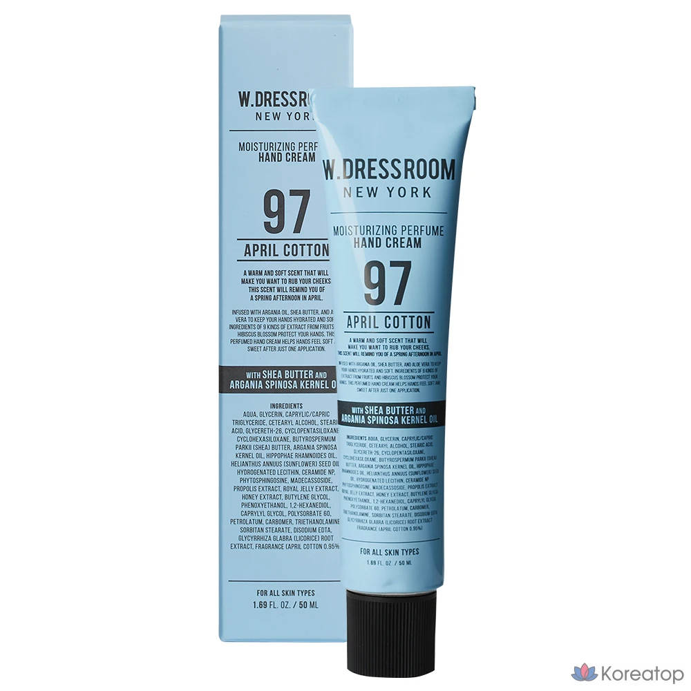 Крем для рук W.Dressroom Perfume Hand Cream 97 April Cotton, 50 мл, 1 шт.