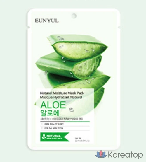 Тканевая маска для лица Eunyul Natural Moisture Aloe Mask, 100 шт., фото 2