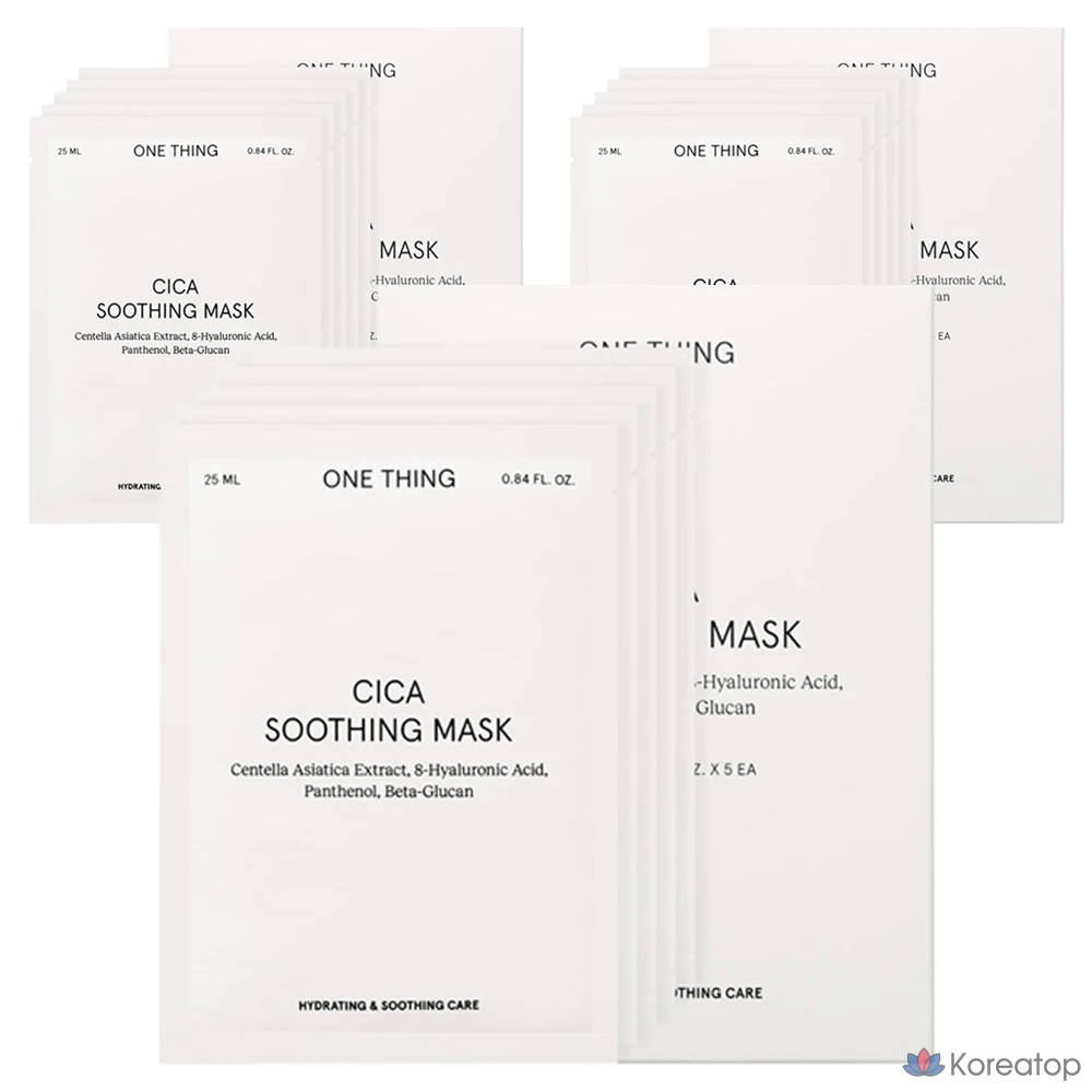 Тканевая маска для лица One Thing Cica Soothing Mask, 15 шт.