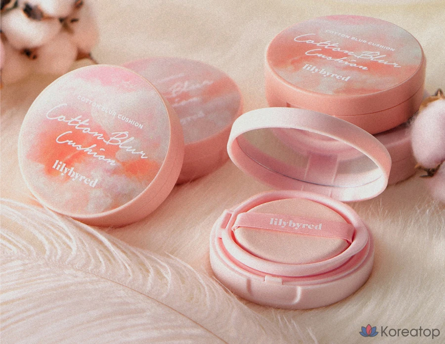 Кушон-основа Lilybyred Cotton Blur Cushion Foundation, оттенок 21 Nude Cotton, 15 г, 1 шт.