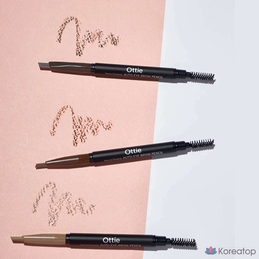 Карандаш для бровей Ottie Natural Drawing Eyebrow Pencil, оттенок 03 Gray Brown, 1 шт.