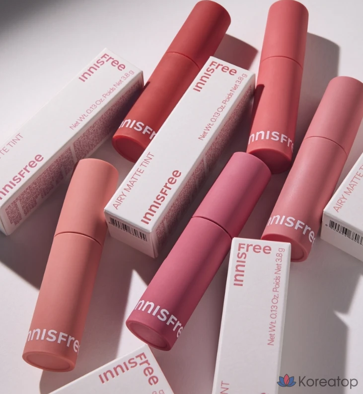 Тинт для губ Innisfree New Airy Matte Tint, оттенок 4 Apple Red, 1 шт., фото 4