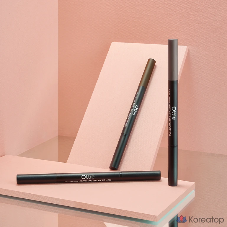 Карандаш для бровей Ottie Natural Drawing Eyebrow Pencil, оттенок 03 Gray Brown, 1 шт.