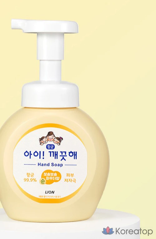 Антибактериальное жидкое мыло для рук Lion Ai Kkaekkuthae Antibacterial Foam Hand Soap Powder Scent, 490 мл, 1 шт., фото 2
