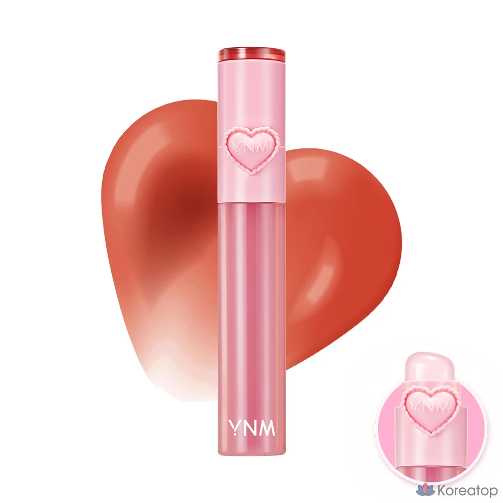 Тинт для губ YNM Heart Jelly Tint, оттенок 04 Boney Bam Jelly, 2.6 г, 1 шт.