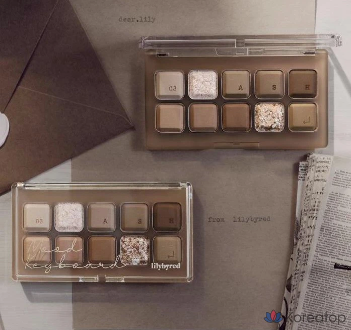 Палетка теней для век Lilybyred Mood Keyboard Eye Palette, оттенок 03 Your Favorite Ash Allim, 1 шт., фото 8
