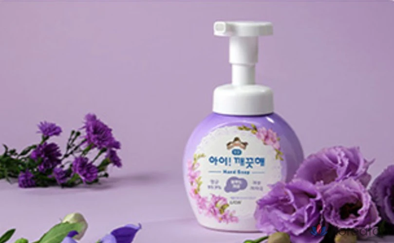 Антибактериальное жидкое мыло для рук Lion Ai Kkaekkuthae Antibacterial Foam Hand Soap Powder Scent, 490 мл, 1 шт., фото 7