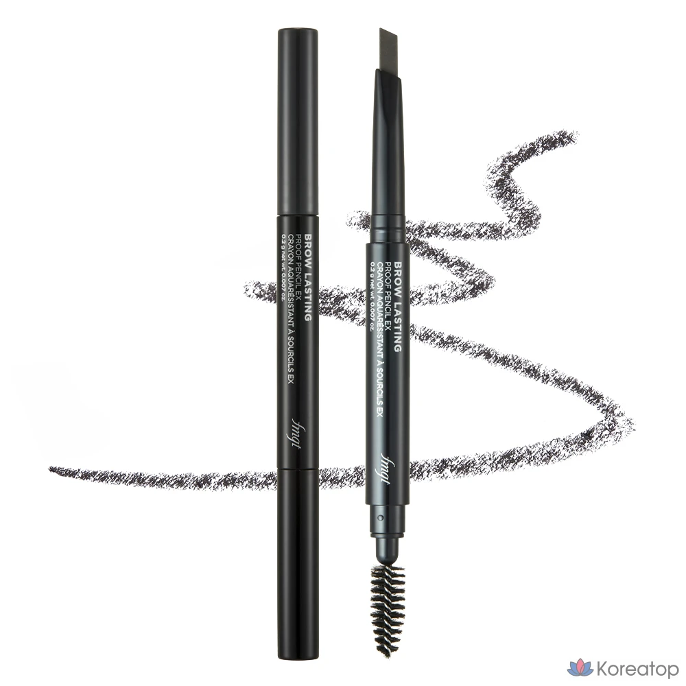 Карандаш для бровей The Face Shop Browlasting Proof Eyebrow Pencil EX, оттенок 05 Dark Gray, 0.2 г, 1 шт.