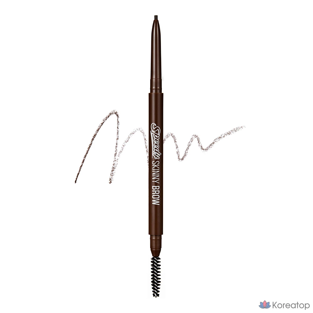 Карандаш для бровей Peripera Speedy Skinny Brow, оттенок 02 Dark Brown, 1 шт.