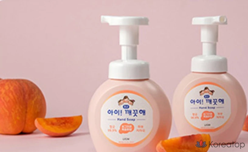 Антибактериальное жидкое мыло для рук Lion Ai Kkaekkuthae Antibacterial Foam Hand Soap Powder Scent, 490 мл, 1 шт., фото 8
