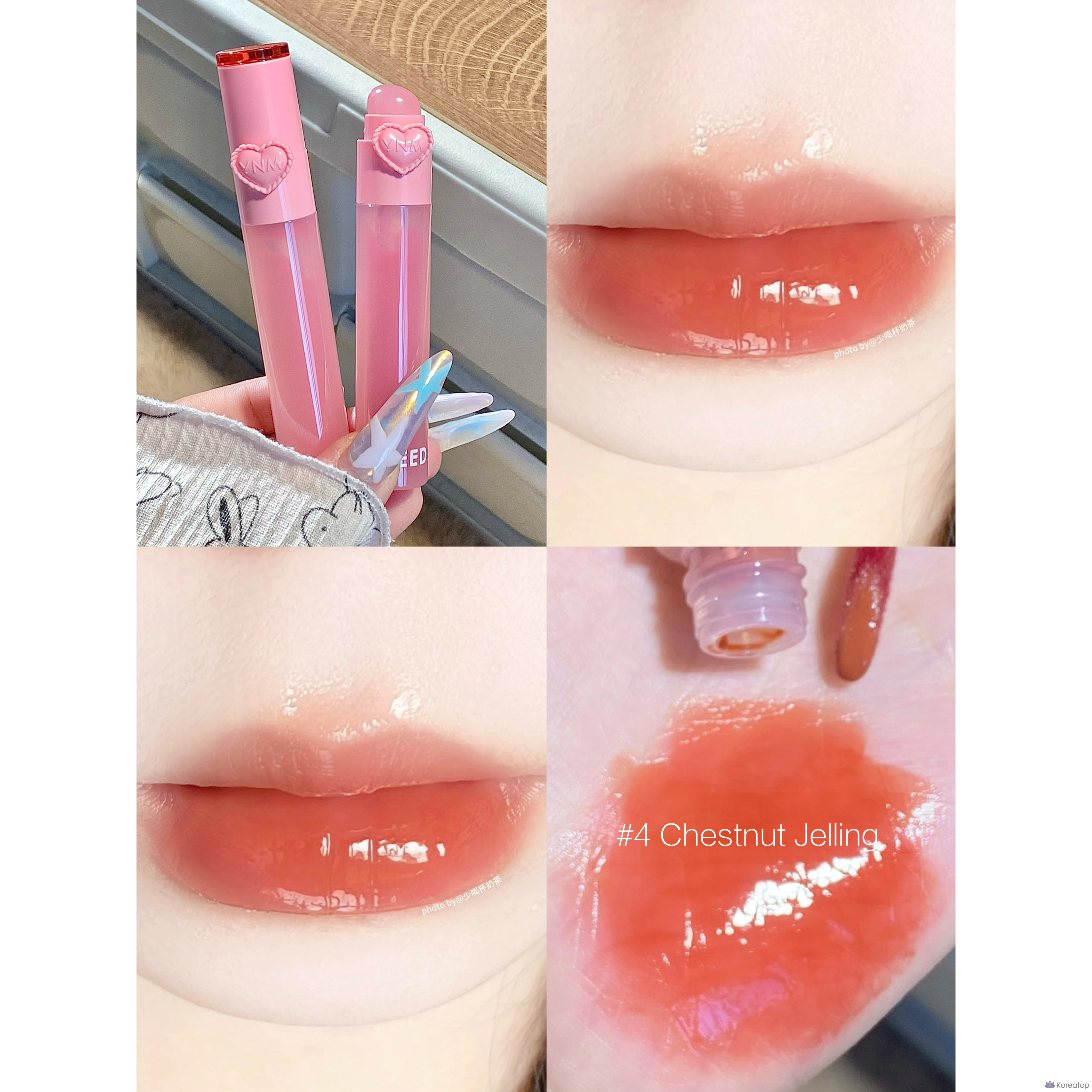 Тинт для губ YNM Heart Jelly Tint, оттенок 04 Boney Bam Jelly, 2.6 г, 1 шт., фото 4
