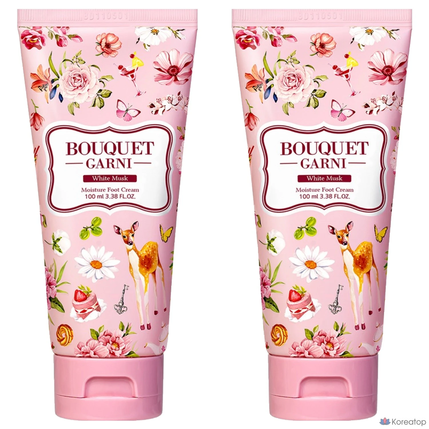 Крем для ног Bouquet garni Moisturizing Foot Cream White Musk, 100 мл, 2 шт.