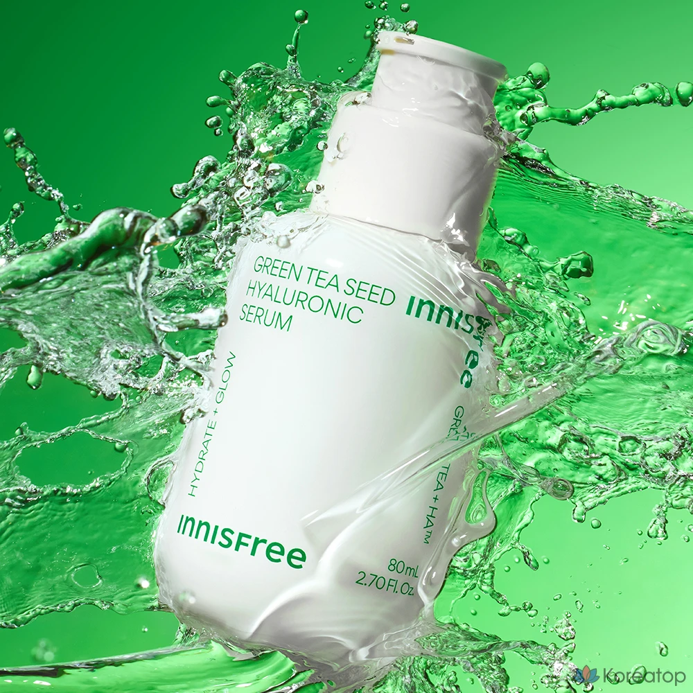 Сыворотка Innisfree Green Tea Seed Hyaluronic Acid Serum, 80 мл + 10 мл, 1 шт.