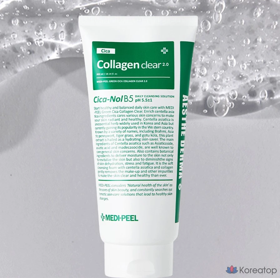 Очищающий гель Medi-Peel Green Cica Collagen Clear Gel Cleanser 2.0, 300 мл, 1 шт., фото 2