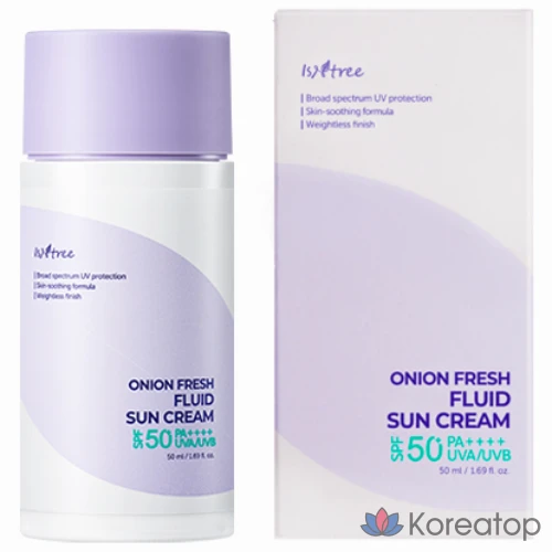Солнцезащитный крем IsNtree Onion Fresh Fluid Sun Cream SPF50+ PA++++, 50 мл, 1 шт.