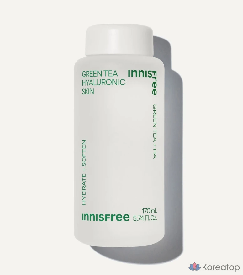 Тонер Innisfree Green Tea Hyaluronic Skin, 170 мл, 1 шт.