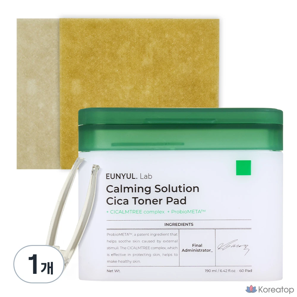 Тонер-пэды Eunyul Lab Calming Solution Cica Toner Pad, 190 мл, 60 шт.