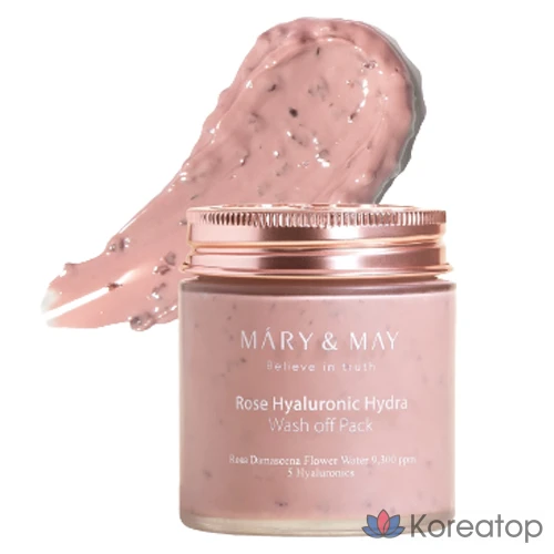 Маска для лица Mary&amp;May Rose Hyaluronic Hydra Wash-off Pack, 125 г, 1 шт.