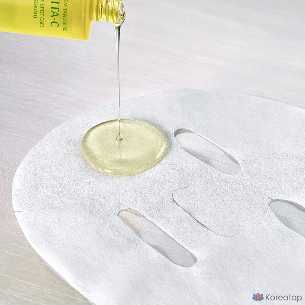 Тканевая маска для лица Goodal Green Tangerine Vita C Dark Spot Care Serum Mask Alpha, 5 шт., фото 4