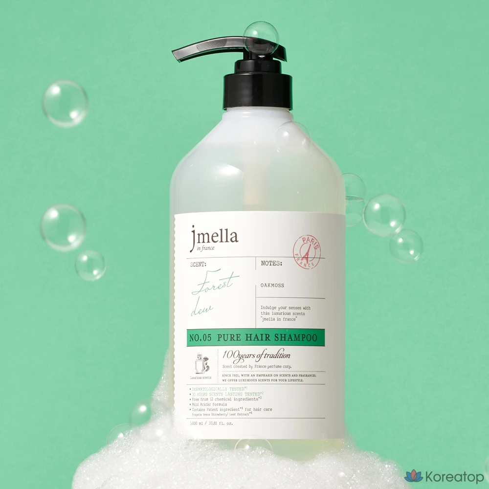 Шампунь-парфюм для волос Jmella En France Pure Forest Dew Hair Perfume Shampoo Aromatic Green, 1000 мл, 1 шт., фото 2