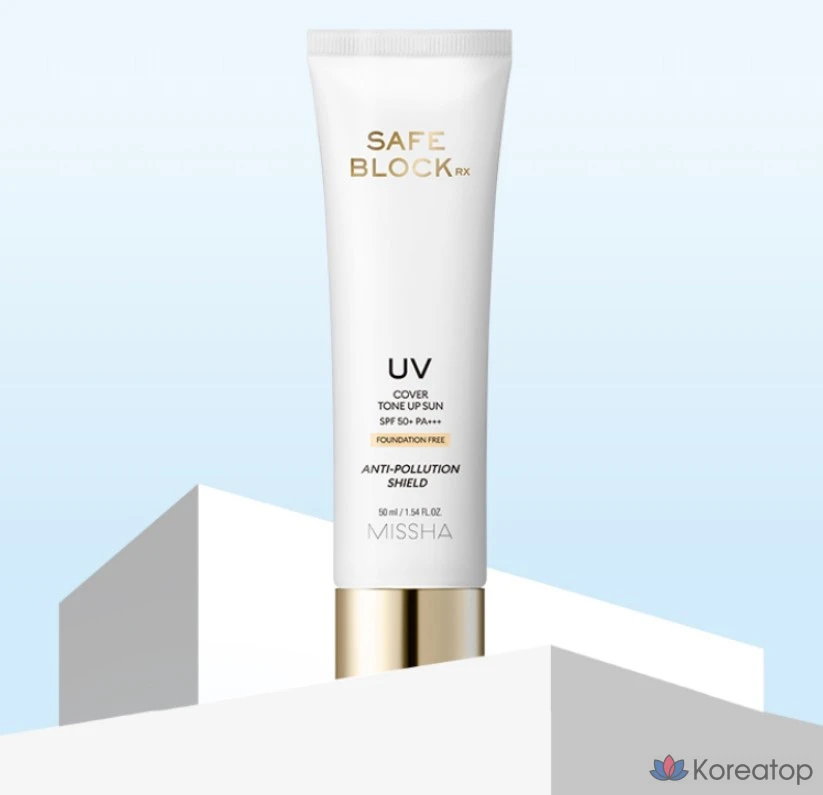Солнцезащитный крем Missha Safe Block RX Cover Tone Up Sun Cream SPF50+ PA++++, 50 мл, 1 шт.