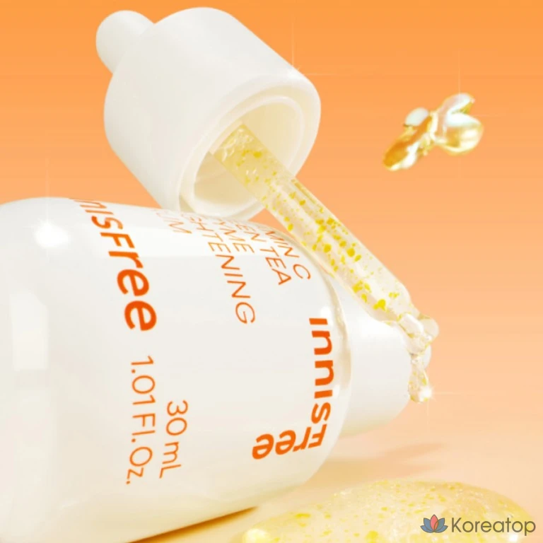 Сыворотка Innisfree Vitamin C Green Tea Enzyme Spot Toning Serum + Pads 2p Set, 45 мл, 1 шт.