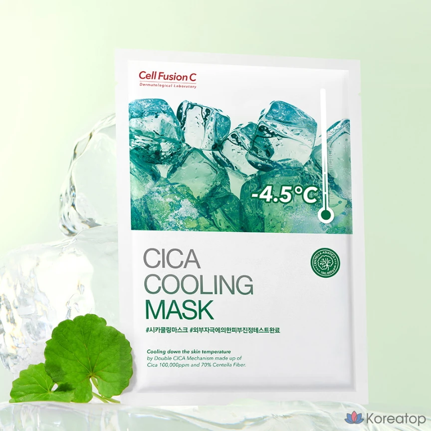 Тканевая маска для лица CELL FUSION C Cica Cooling Mask 5p + Cica Cooling Pad 10p, 1 шт.