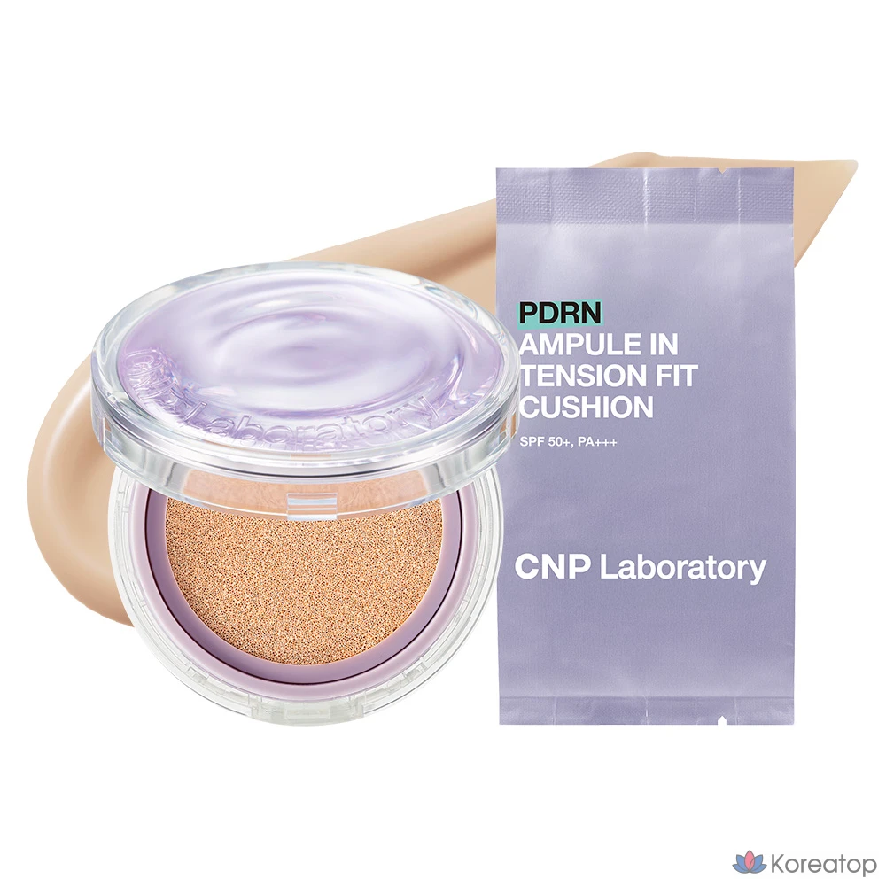 Кушон CNP Laboratory PDRN Ampoule In Tension Fit Cushion, оттенок 21 Light Beige, 15 г + 15 г, 1 шт.
