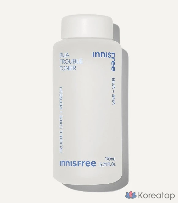 Набор для ухода Innisfree Bija Trouble 4-piece Set (Toner 170 мл + 25 мл + Lotion 100 мл + 25 мл), 1 шт.