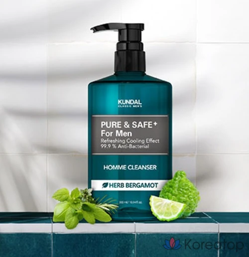 Очищающее средство для мужчин Kundal Pure &amp; Safe Cooling, 300 мл, 1 шт.