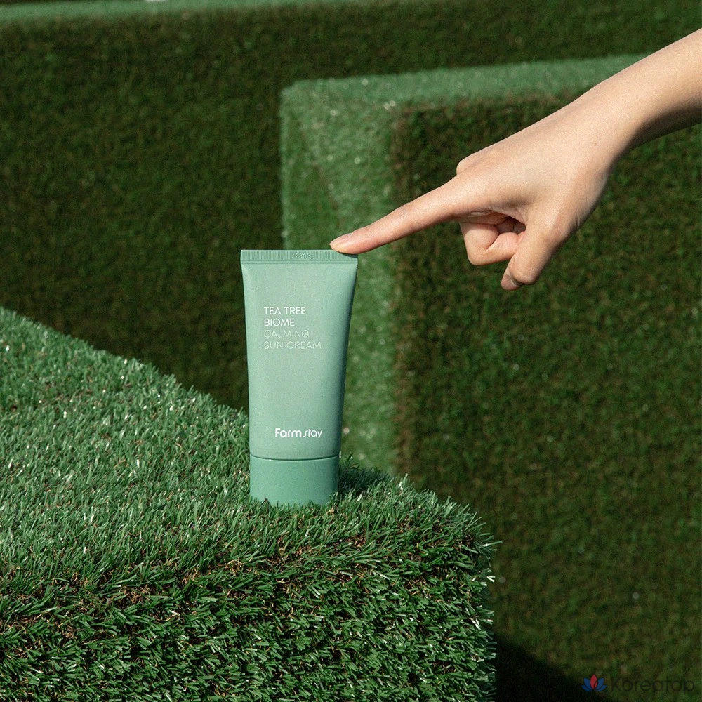 Солнцезащитный крем FarmStay Tea Tree Biome Calming Sun Cream SPF50+/PA++++, 50 мл, 1 шт., фото 6