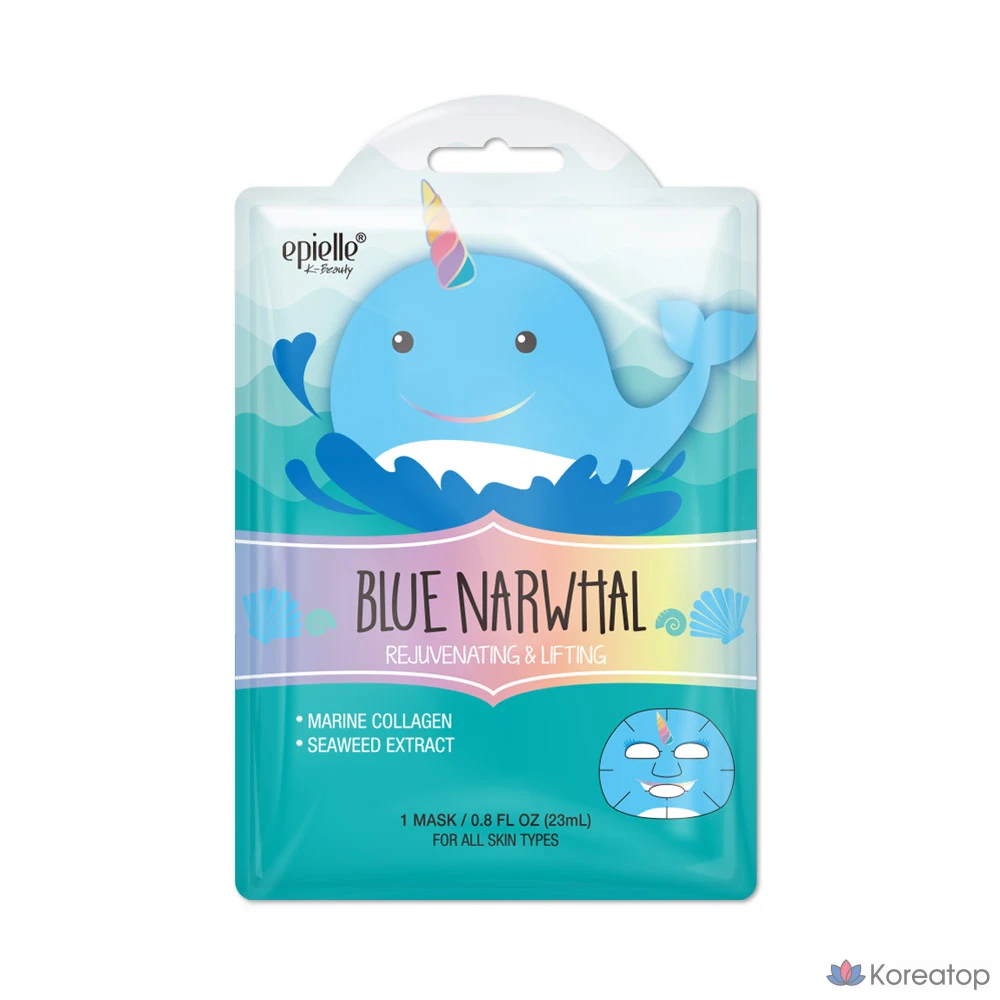 Тканевая маска для лица Epielle Character Mask Blue Dolphin, 12 шт., фото 3