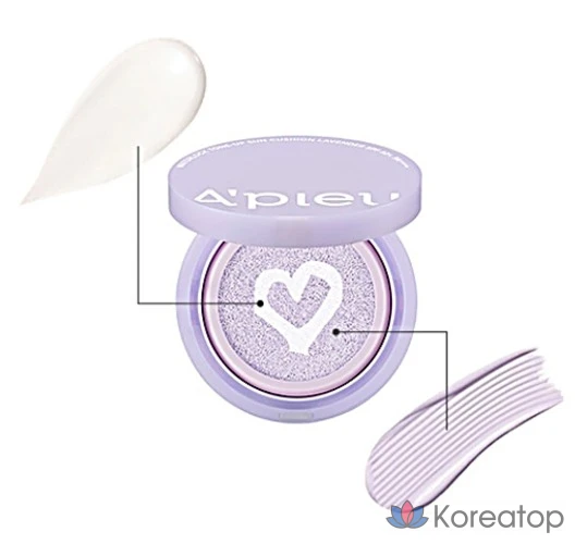 Солнцезащитный кушон A'Pieu Waterlock Tone-Up Sun Cushion, оттенок Lavender, 15 г, 1 шт.
