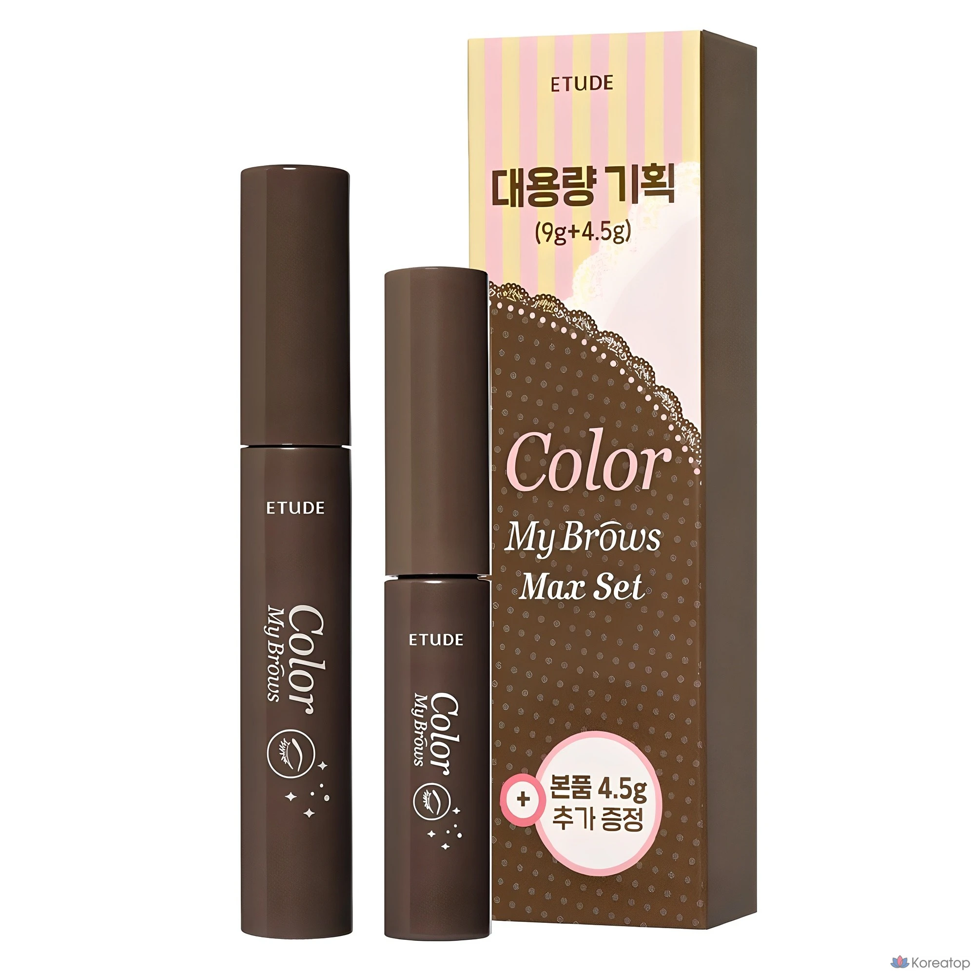 Тинт для бровей Etude House Clear False Brow Cara, оттенок 1 Rich Brown, 4.5 г + 9 г, 1 шт.