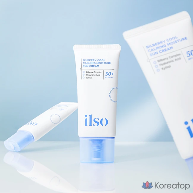 Солнцезащитный крем Ilso Bilberry Cool Calming Moisture Sun Cream SPF 50+ PA++++, 50 мл, 1 шт.