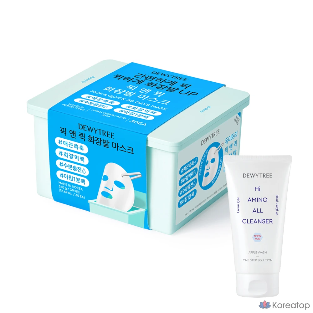 Тканевая маска для лица Dewytree Special Pick &amp; Quick Pull Out Mask + Hi Amino Foam, 50 мл, 1 шт.