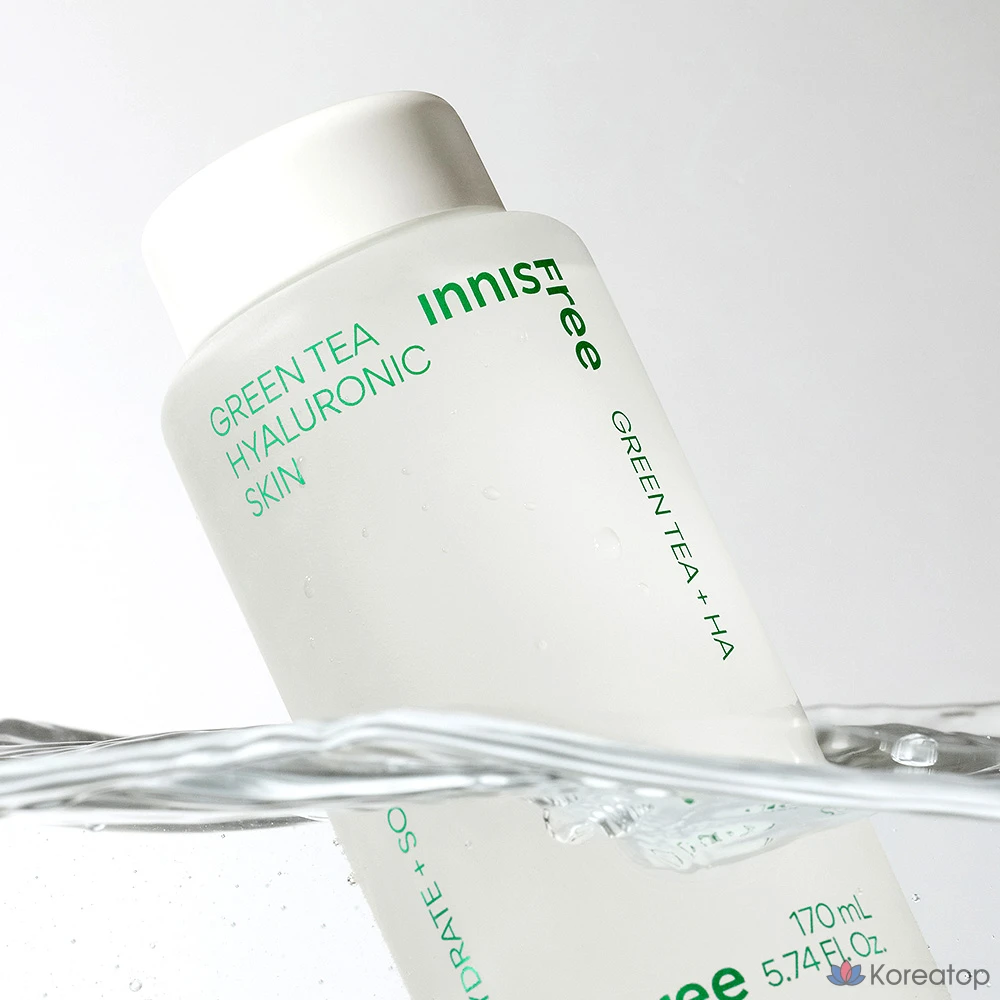 Набор для ухода Innisfree Green Tea Hyaluronic Acid Skincare 3-piece Set (Toner + Serum + Cream), 1 шт.