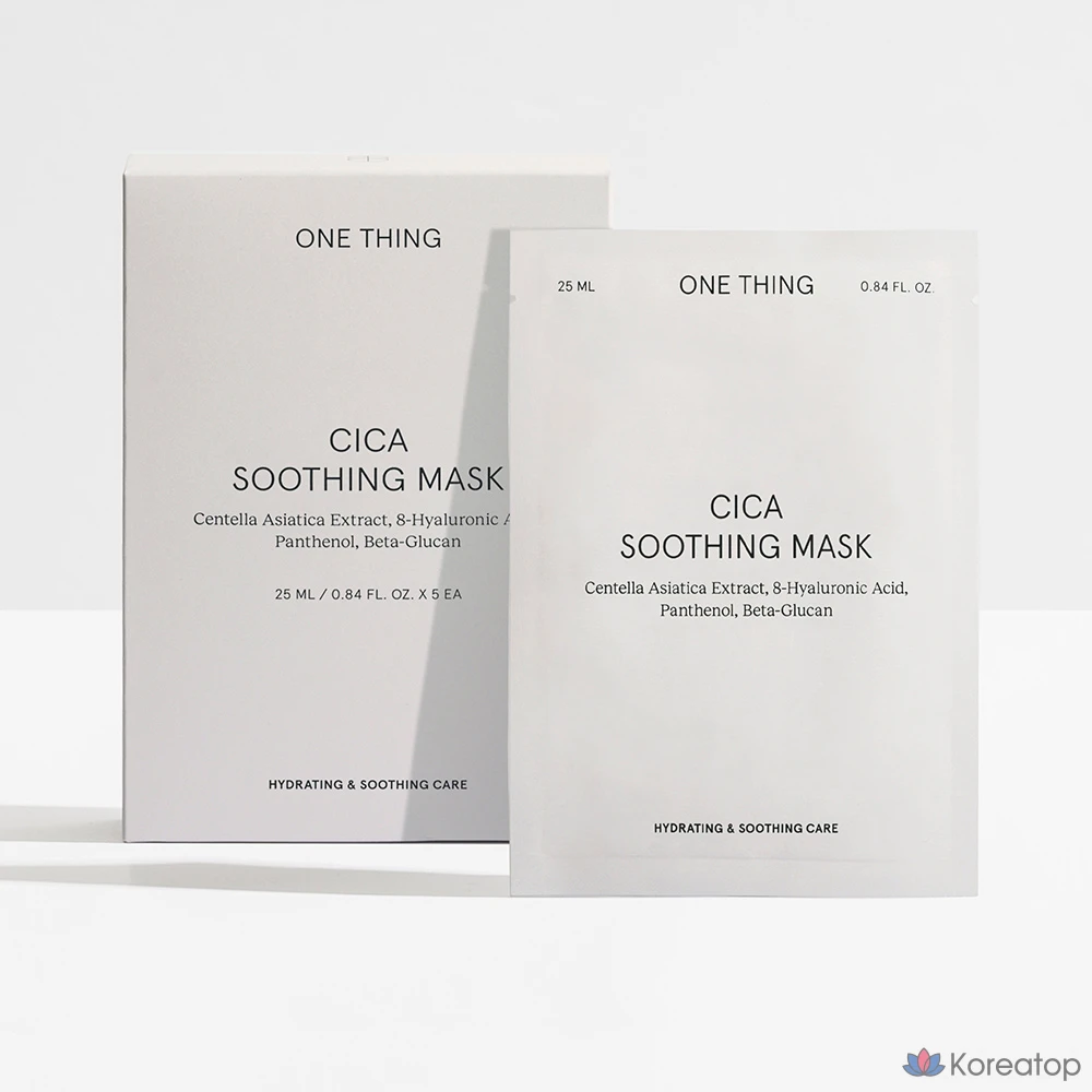 Тканевая маска для лица One Thing Cica Soothing Mask, 15 шт., фото 2