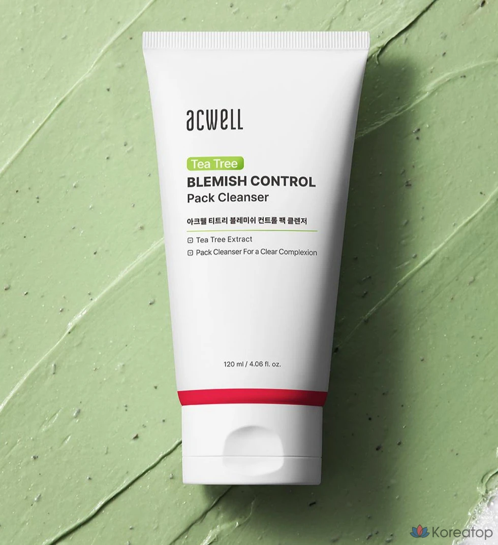 Пилинг-гель для лица Acwell Tea Tree Blemish Control Pack Cleanser, 120 мл, 1 шт.