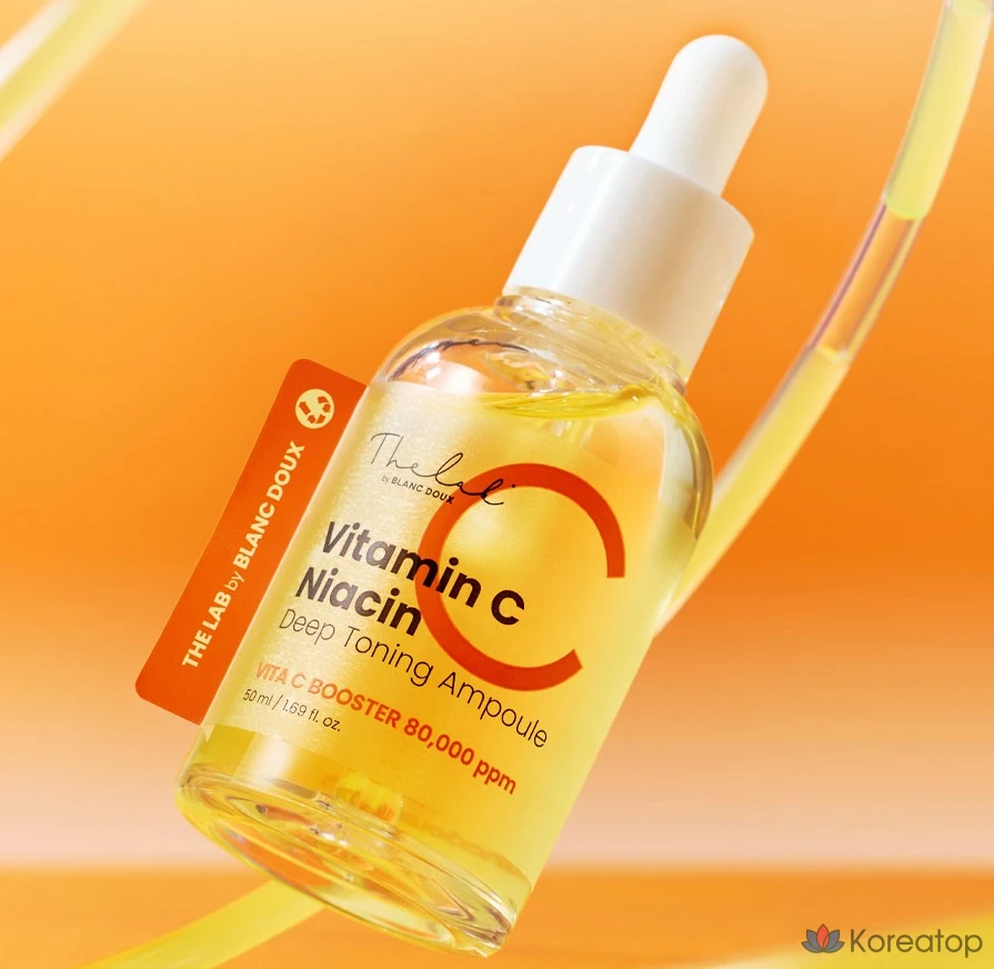 Ампульная сыворотка THE LAB by blanc doux Vitamin C Niacin Deep Toning 7-Day Whitening Ampoule, 50 мл, 1 шт.
