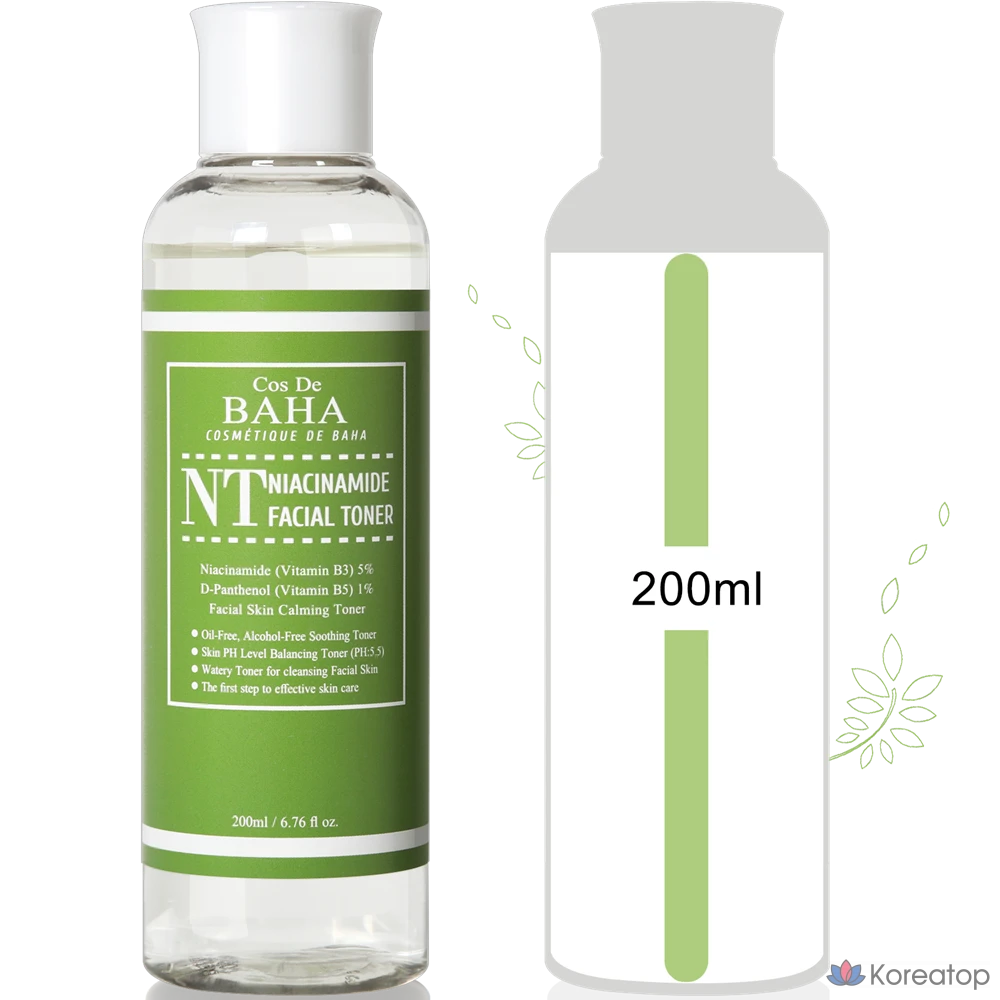 Тонер Cos De Baha NT Niacinamide % Skin Toner, 200 мл, 1 шт.