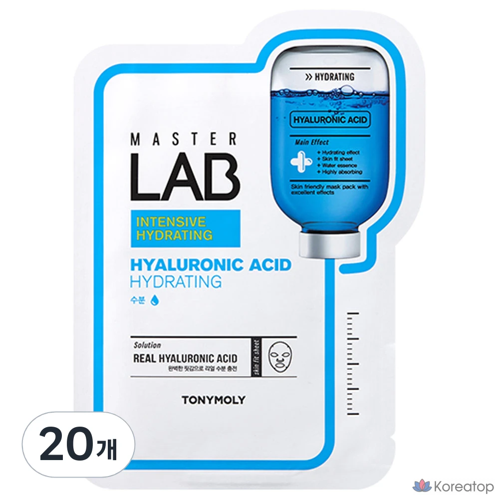 Тканевая маска для лица Tony Moly Master Lab Hyaluronic Acid Mask Sheet, 20 шт.